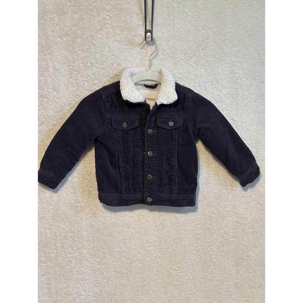 Toughskins 2T Fleece Lined Corduroy Jacket Charcoal Gray Coat